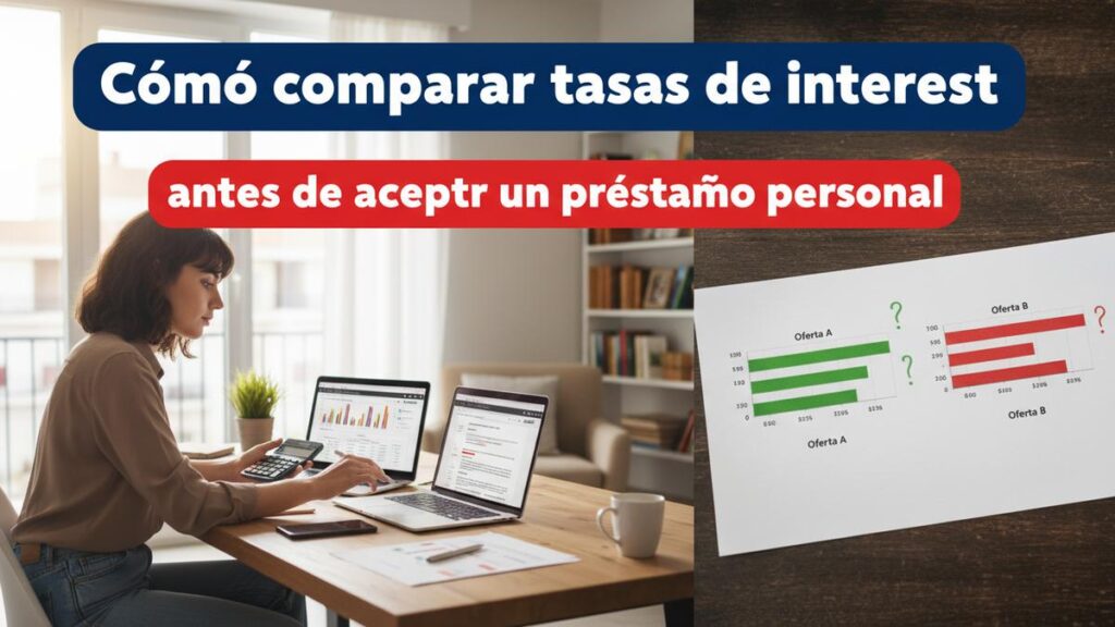 Cómo comparar tasas de interés antes de aceptar un préstamo personal