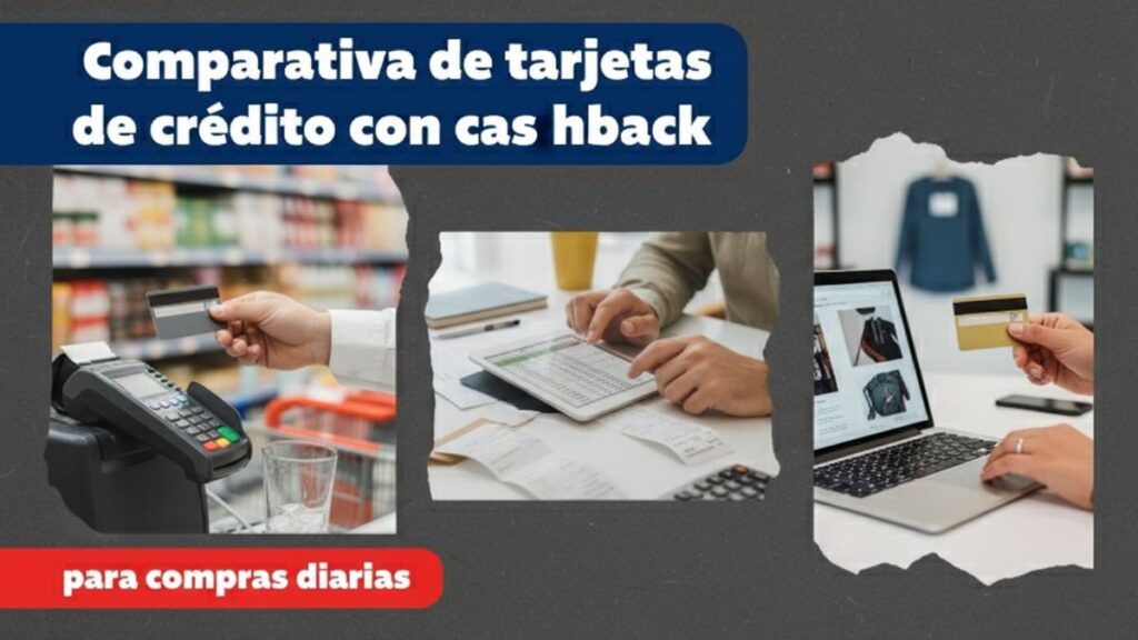 Comparativa de tarjetas de crédito con cashback para compras diarias