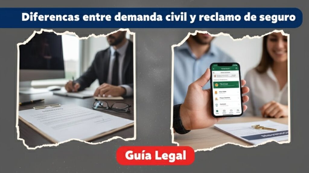 Diferencias entre demanda civil y reclamo de seguro