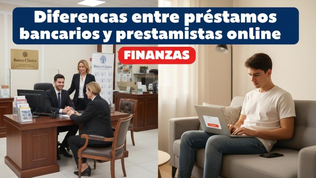 Diferencias entre préstamos bancarios y prestamistas online