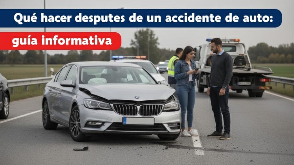 Qué hacer después de un accidente de auto: guía informativa